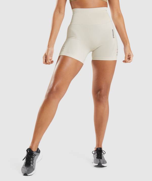 Damske Šortky Gymshark Energy Seamless Biele | TG0438951